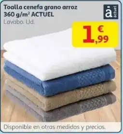 Alcampo ACTUEL Toalla cenefa grano arroz 360 g/m² oferta