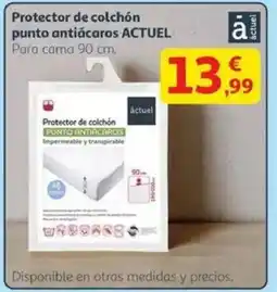 Alcampo ACTUEL Protector de colchón punto antiácaros oferta
