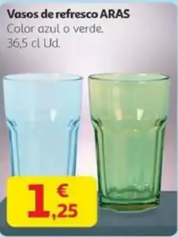 Alcampo Vasos de refresco aras oferta