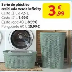 Alcampo Serie de plástico reciclado verde Infinity oferta