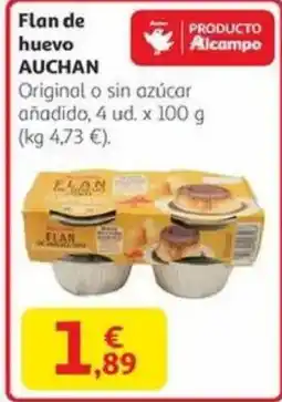 Alcampo AUCHAN Flan de huevo oferta