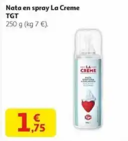 Alcampo TGT Nata en spray La Creme oferta