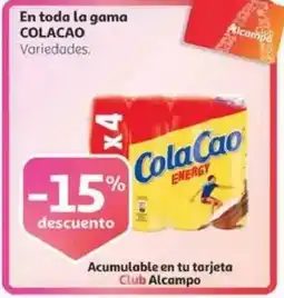 Alcampo COLACAO En toda la gama oferta