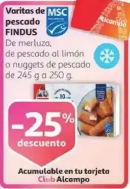 Alcampo FINDUS Varitas de pescado oferta
