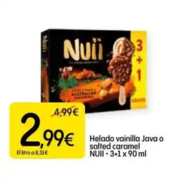 Dialprix NUII Helado vainilla Java o salted caramel oferta