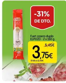 Dialprix ELPOZO Fuet casero duplo oferta