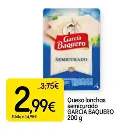 Dialprix GARCIA BAQUERO Queso lonchas semicurado oferta