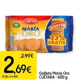 Dialprix CUÉTARA Galleta María Oro oferta