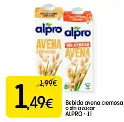 Dialprix ALPRO Bebida avena cremosa o sin azúcar oferta