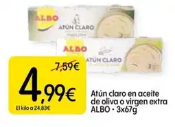Dialprix ALBO Atún claro en aceite de oliva o virgen extra oferta