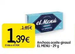 Dialprix EL MENU Anchoas aceite girasol oferta