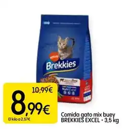 Dialprix BREKKIES EXCEL Comida gato mix buey oferta