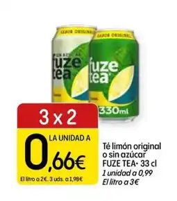 Dialprix FUZE TEA Té limón original o sin azúcar oferta