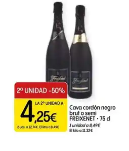 Dialprix FREIXENET Cava cordón negro brut o semi oferta