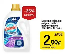 Dialprix DISICLIN Detergente líquido oxígeno activo o hipoalergénico oferta