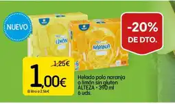 Dialprix ALTEZA Helado polo naranja o limón sin gluten oferta
