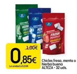 Dialprix ALTEZA Chicles fresa, menta o hierba buena oferta