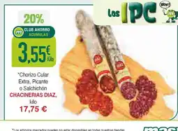 Masymas CHACINERIAS DIAZ Chorizo Cular Extra, Picante o Salchichón oferta