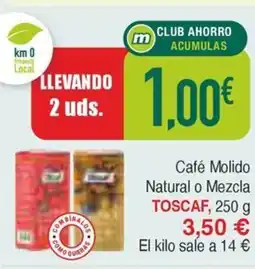 Masymas TOSCAF Café Molido Natural o Mezcla oferta