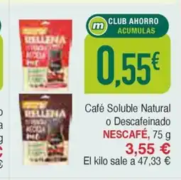 Masymas NESCAFÉ Café Soluble Natural o Descafeinado oferta