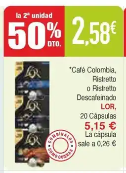 Masymas LOR Café Colombia, Ristretto oferta