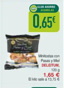 Masymas DELEITUM Minitostas con Pasas y Miel oferta