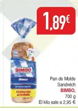 Masymas BIMBO Pan de Molde Sandwich oferta