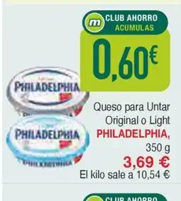 Masymas PHILADELPHIA Queso para Untar Original o Light oferta
