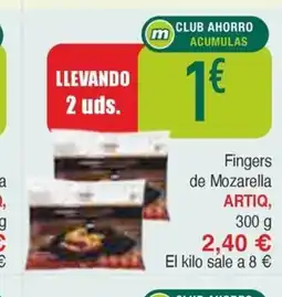Masymas ARTIQ Fingers de Mozarella oferta