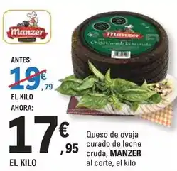 E.Leclerc Manzer - queso de oveja curado de leche cruda oferta