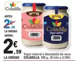 E.Leclerc Yogur natural o desnatado de vaca oferta