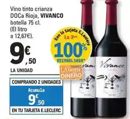 E.Leclerc Vivanco - vino tinto crianza doca rioja oferta