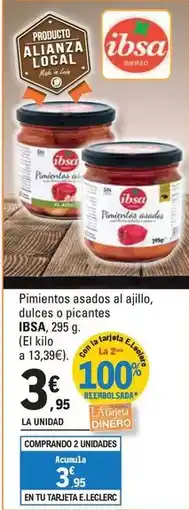E.Leclerc Ibsa - pimientos asados al ajillo, dulces o picantes oferta