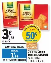 E.Leclerc Gullón - galletas creme tropical oferta