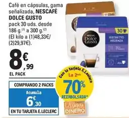 E.Leclerc Nescafé - cafe en capsulas, gama señalizada, dolce gusto oferta