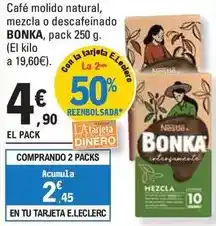 E.Leclerc Bonka - café molido natural, mezcla o descafeinado oferta