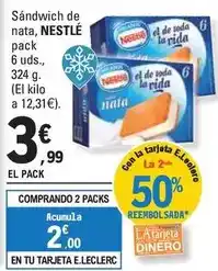 E.Leclerc Nestlé - sandwich de nata oferta