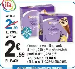 E.Leclerc Eliges - conos de vainilla oferta