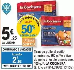 E.Leclerc La cocinera - tiras de pollo al estilo americano oferta