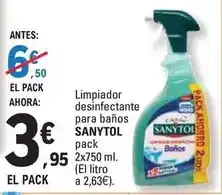 E.Leclerc Sanytol - limpiador desinfectante para baños oferta