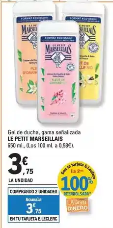E.Leclerc Le petit marseillais - gel de ducha oferta