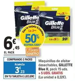 E.Leclerc Gillette - maquinillas de afeitar desechables oferta