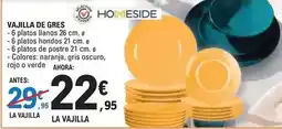 E.Leclerc Homeside - vajilla de gres oferta