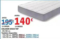 E.Leclerc Colchón visco top oferta