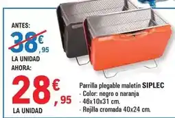 E.Leclerc Parrilla plegable maletín oferta