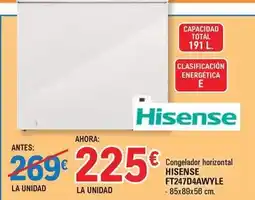 E.Leclerc Hisense - congelador horizontal ft247d4awyle oferta