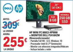 E.Leclerc Dell - mini pc + monitor p241ehzm oferta