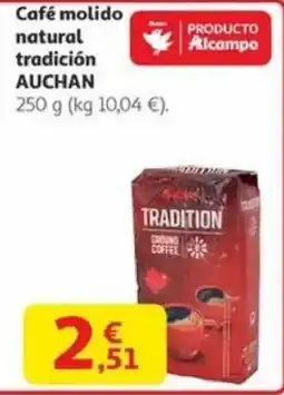 Alcampo AUCHAN Café molido natural tradición oferta