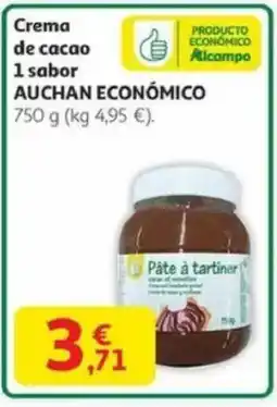 Alcampo AUCHAN ECONÓMICO Crema de cacao 1 sabor oferta