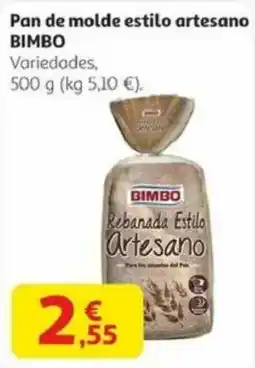 Alcampo BIMBO Pan de molde estilo artesano oferta